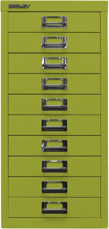 Bisley Schubladenschrank 10 Schübe Grün 279 x 380 x 590 mm
