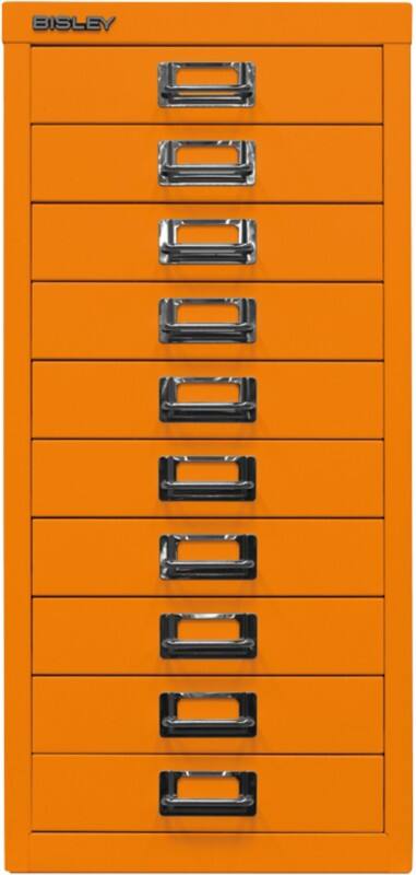 Bisley Schubladenschrank 10 Schübe Orange 279 x 380 x 590 mm