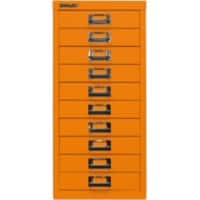 Bisley Schubladenschrank 10 Schübe Orange 279 x 380 x 590 mm