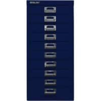 Bisley Schubladenschrank 10 Schübe Oxfordblau 279 x 380 x 590 mm