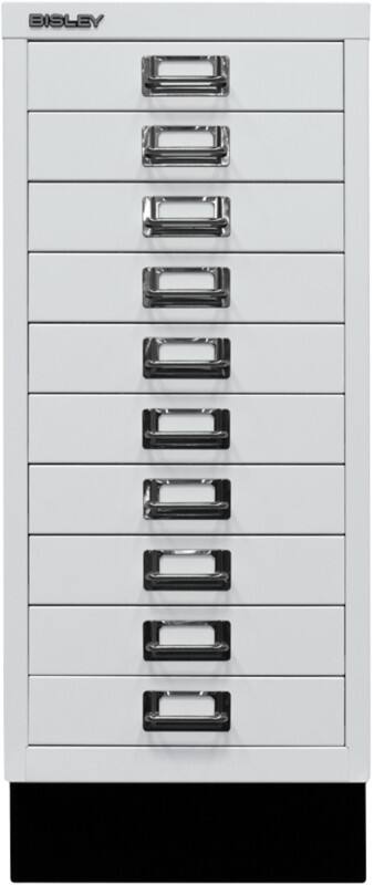 Bisley Schubladenschrank 10 Schübe Verkehrsweiß 279 x 380 x 670 mm