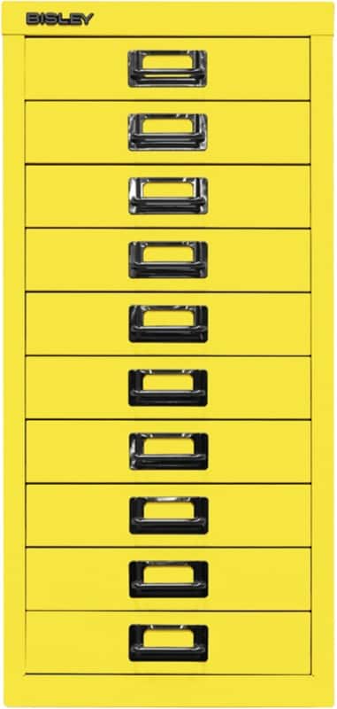 Bisley Schubladenschrank 10 Schübe Gelb 279 x 380 x 590 mm