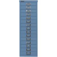 Bisley Schubladenschrank 15 Schübe Blau 279 x 380 x 860 mm