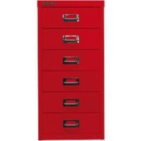 Bisley Schubladenschrank Multidrawer 6 Schübe Rot 279 x 380 x 590 mm