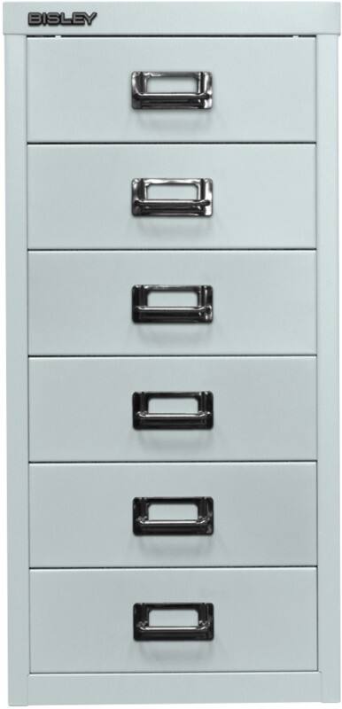 Bisley Schubladenschrank 6 Schübe Lichtgrau 279 x 380 x 590 mm