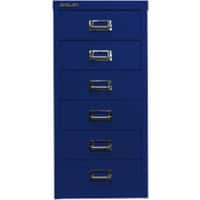 Bisley Schubladenschrank 6 Schübe Oxfordblau 279 x 380 x 590 mm