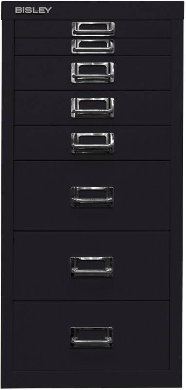Bisley Schubladenschrank 8 Schübe Schwarz 279 x 380 x 590 mm