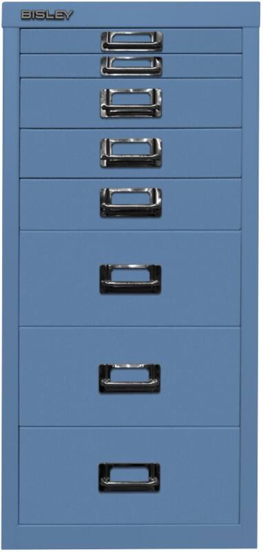 Bisley Schubladenschrank Multidrawer 8 Schübe Blau 279 x 380 x 670 mm