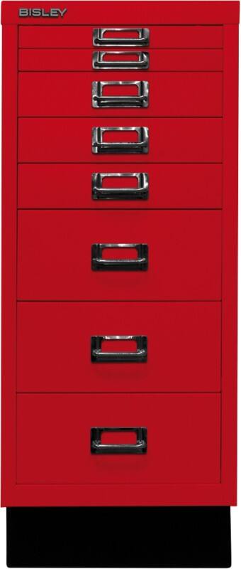 Bisley Schubladenschrank 8 Schübe Kardinalrot 279 x 380 x 590 mm