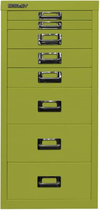 Bisley Schubladenschrank 8 Schübe Grün 279 x 380 x 590 mm