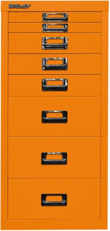 Bisley Schubladenschrank 8 Schübe Orange 279 x 380 x 590 mm