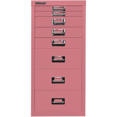 Bisley Schubladenschrank 8 Schübe Pink 279 x 380 x 590 mm