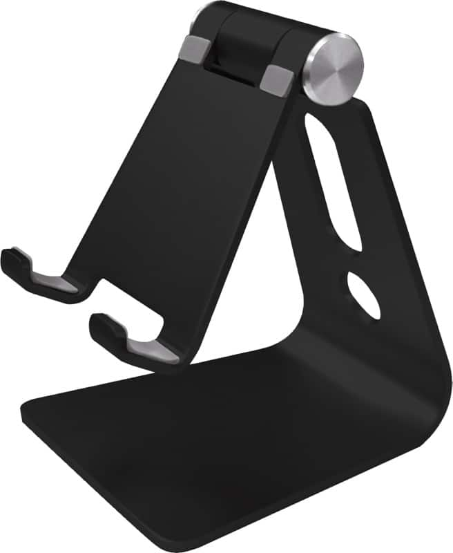 Helit handy halterung the lite stand aluminium schwarz 7,4 x 8,3 x 10 cm