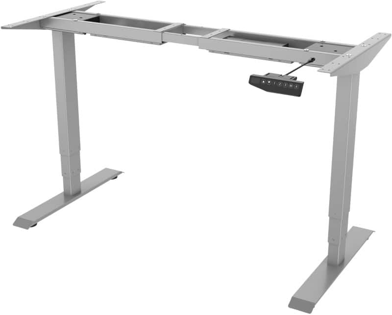 euroseats Sitz-Stehschreibtischgestell Rechteckig T-Fuß 1.800 (B) x 600 (T) x 1.250 (H) mm Metall