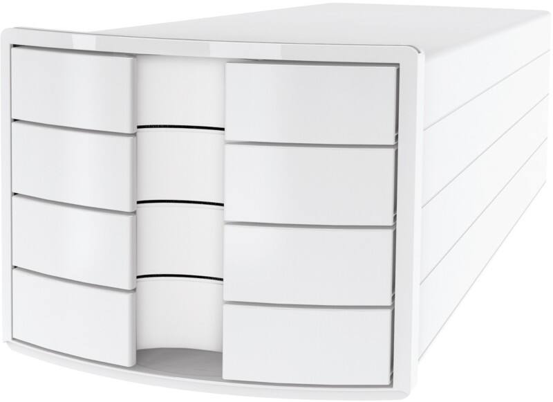 HAN Impuls Schubladen-Set PS (Polystyrol) Weiß 4 Schübe 28 x 36,7 x 23,5 cm DIN A4