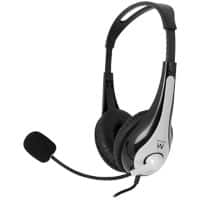 ewent EW3562 Stereo Kabelgebundenes Headset Schwarz, Silver