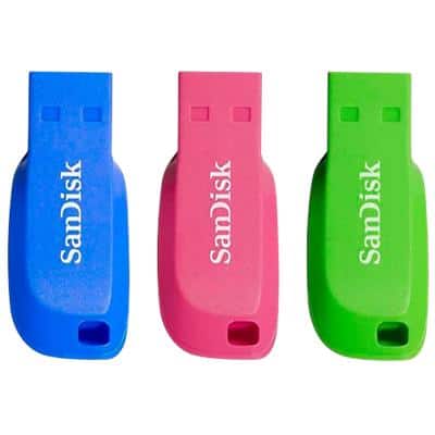 SanDisk Cruzer Blade USB-Stick 32 GB Farbig sortiert 3 Stück
