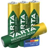 VARTA Wiederaufladbare Batterien Rechargeable ACCU Power AAA 1000 mAH 4 Stück