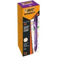 BIC Gel-ocity Quick Dry Tintenroller Lila Mittel 0.30 mm Nachfüllbar 12 Stück