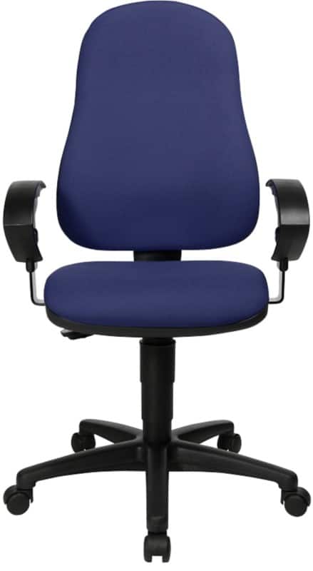 TOPSTAR Ergonomischer Bürostuhl Permanentkontakt Stoff Höhenverstellbare Armlehne Blau 110 kg Point 60