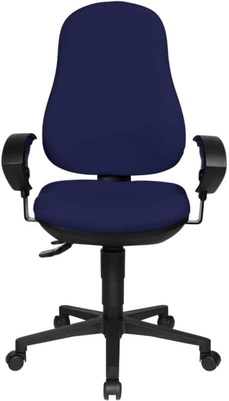 TOPSTAR Ergonomischer Bürostuhl Permanentkontakt Stoff Höhenverstellbare Armlehne Blau 110 kg Point 70