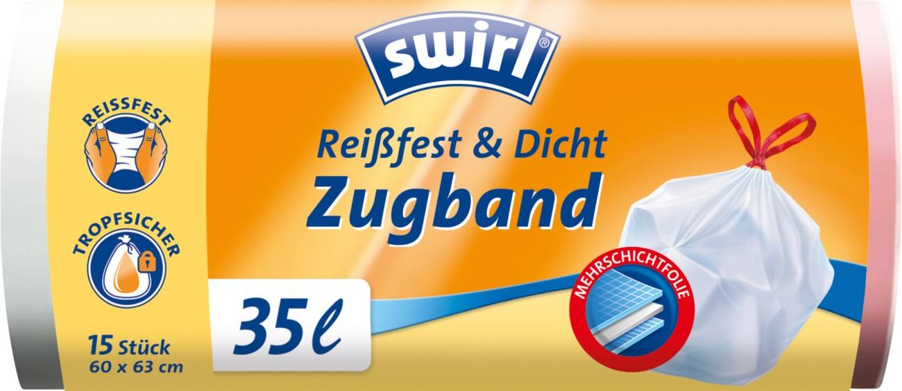 Swirl Müllsäcke 35 L Weiß 65 x 60 x 63 cm 15 Stück