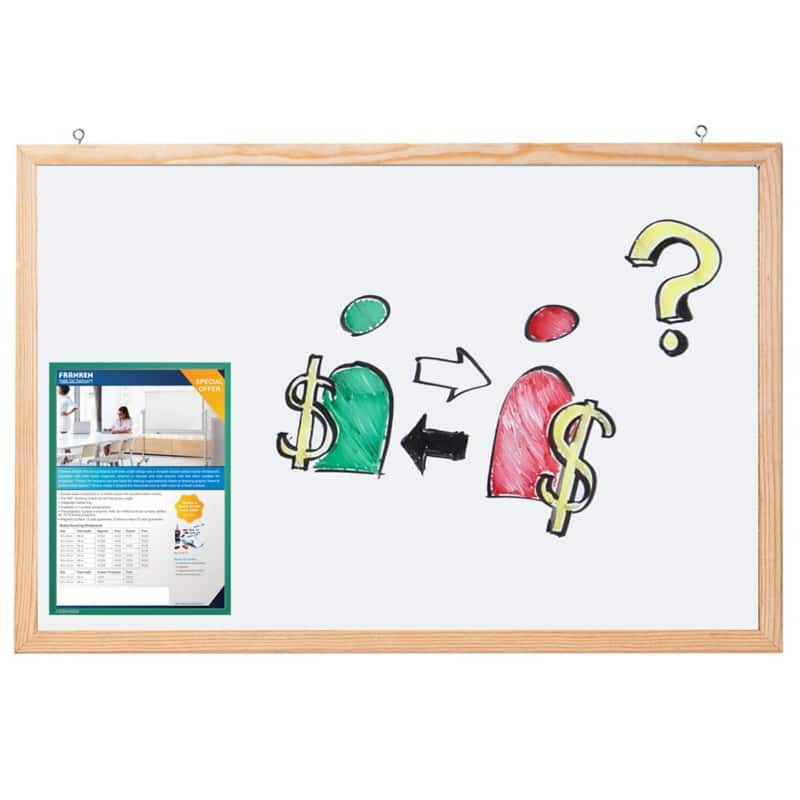 Franken Whiteboard Magnetisch Lackierter Stahl Einseitig 80 (B) x 60 (H) cm