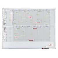 Franken Valueline Jahreskalender Whiteboard Magnetisch Lackierter Stahl Wandmontierbar, 120 x 90 cm