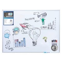 Franken Whiteboard Wandmontiert Magnetisch Emaille Einseitig 60 (B) x 45 (H) cm