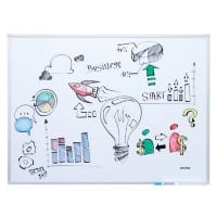 Franken Whiteboard Wandmontiert Nicht magnetisch Melamin Einseitig 200 (B) x 100 (H) cm