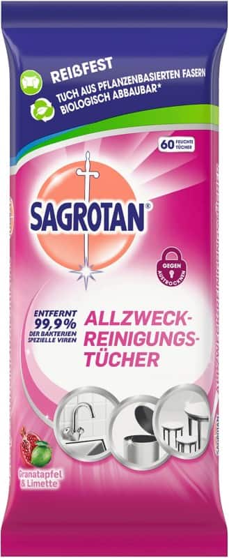 Sagrotan Granatapfel & Limette Feuchte Reinigungstücher 60 Stück