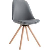 Besucherstuhl Laval Rund Grau