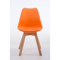 Besucherstuhl Borneo V2 Bonded Leder Orange