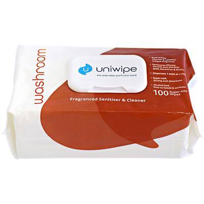 Uniwipe Desinfektions- und Reinigungsmittel-Waschraum 25cm 100 Blätter