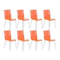 Besucherstuhl Pepe Orange Pack 8 Stück