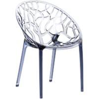Stapelbarer Besucherstuhl Crystal Grau