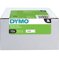 Dymo D1 2093098 / 45803 Authentic Schriftband Selbstklebend Schwarzer Druck auf Weiss 19 mm x 7m 10 Stück