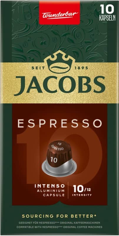Jacobs Espresso 10 Intenso Kaffeekapseln 10 Stück à 5.2 g