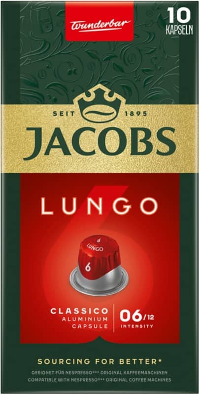 Jacobs Lungo 6 Classico Kaffeekapseln 10 Stück à 5.2 g