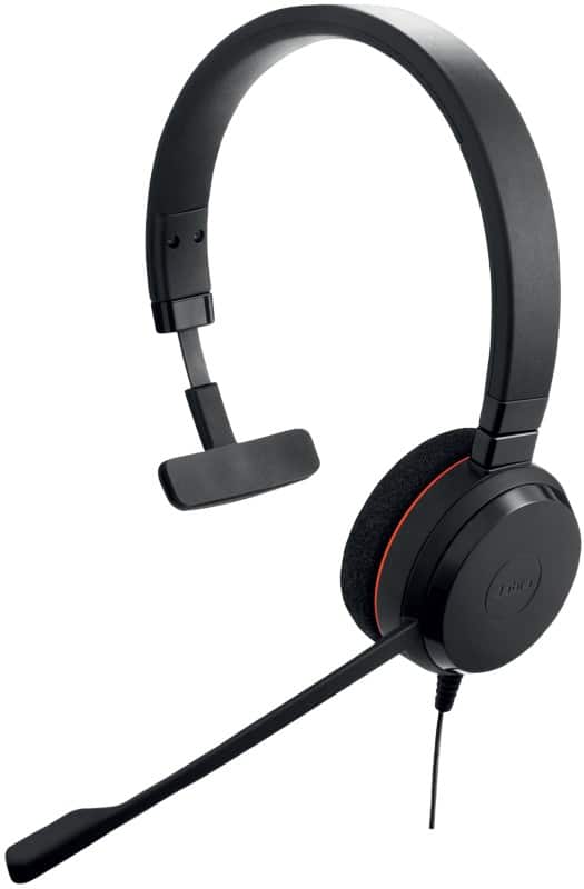 Jabra Evolve 20 MS Mono Verkabelt Headset Kopfbügel USB Noise Cancelling Microphone Mit Mikrofon Mono Schwarz