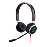 Jabra Evolve 40 Headset Mit Kabel Stereo Über Kopf Mit Geräuschunterdrückung Mit Mikrofon Schwarz, Silber 3,5 mm Buchse