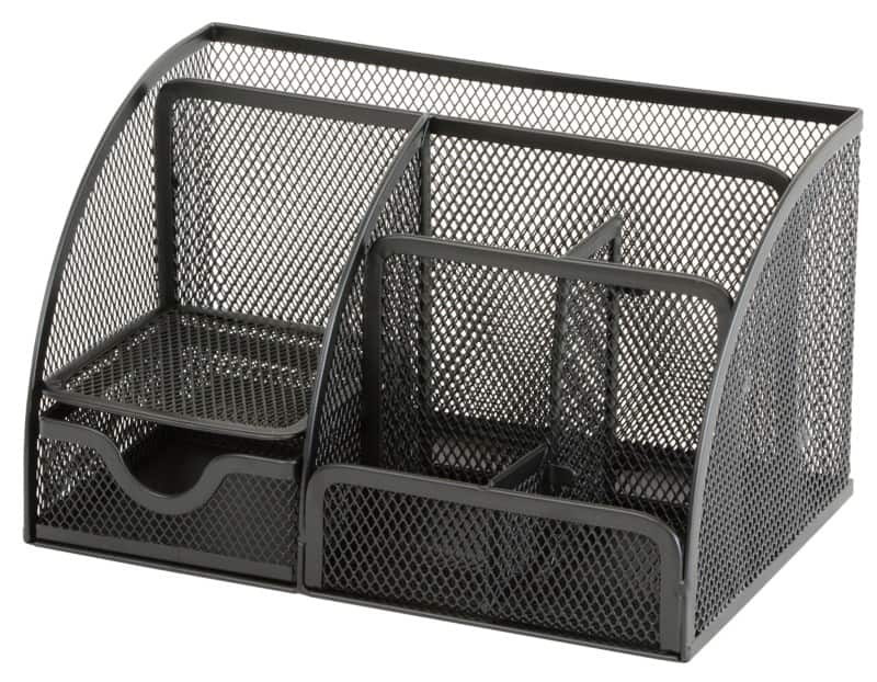 Viking schreibtisch-organizer metallnetz schwarz 22,2 x 14 x 12,5 cm