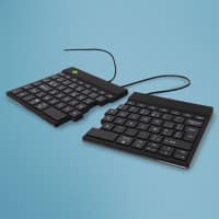 R-Go Tools Verkabelte Ergonomische Split-Tastatur AZERTY BE USB Schwarz