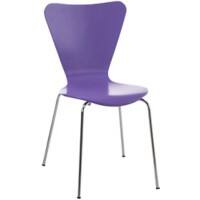 Besucherstuhl Calisto Holz, Chrom Violett
