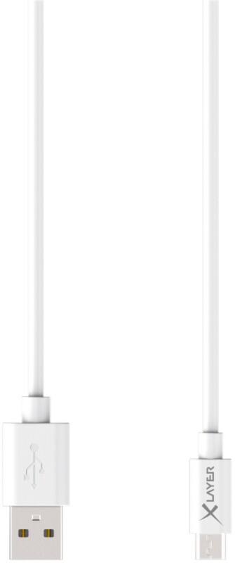 XLAYER 210570 1 x Micro USB A Stecker auf 1 x USB A Stecker Kabel 1,2 m Weiß