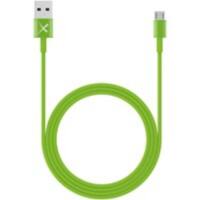 XLAYER 214097 1 x Micro USB A Stecker auf 1 x USB A Stecker Kabel 1 m Grün