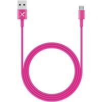 XLAYER 214100 1 x Micro USB A Stecker auf 1 x USB A Stecker Kabel 1 m rosa