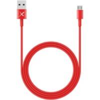 XLAYER 214096 1 x Micro USB A Stecker auf 1 x USB A Stecker Kabel 1 m Rot