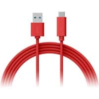 XLAYER 214351 1 x USB C Stecker auf 1 x USB Stecker Kabel 1m Rot