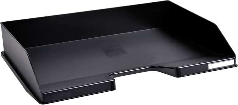 Viking Querformat Briefablage PS (Polystyrol) Stapelbar DIN A4+ Schwarz